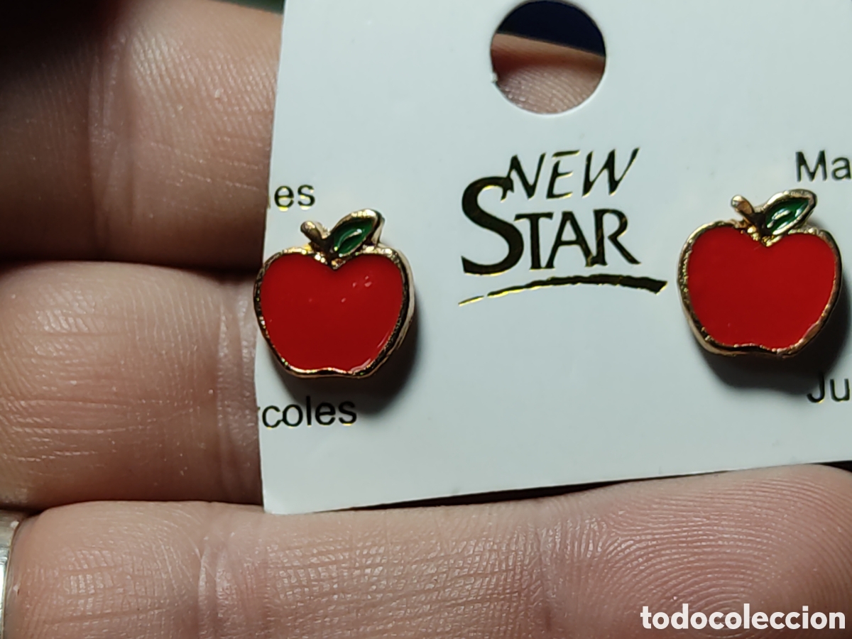 Joyeria: Pendientes manzana esmaltada - Foto 4