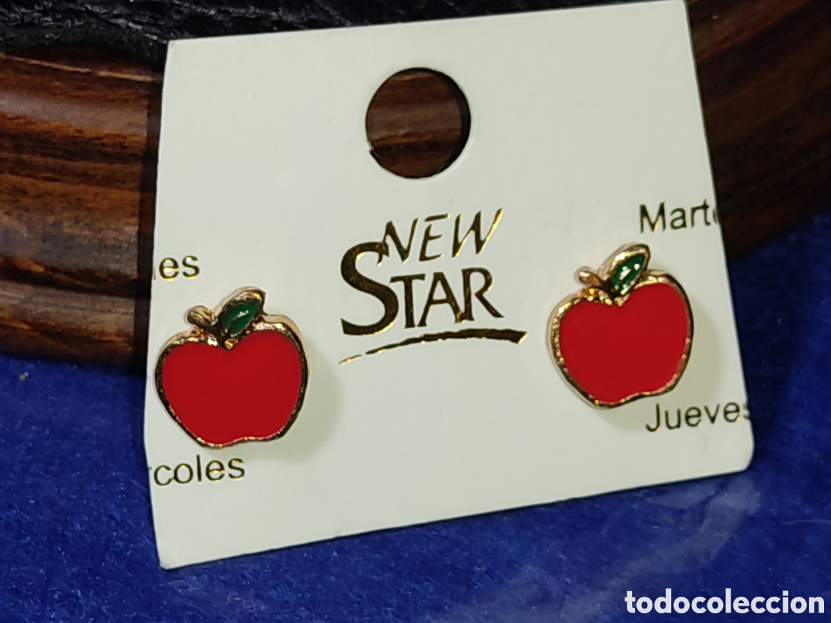 Joyeria: Pendientes manzana esmaltada - Foto 1