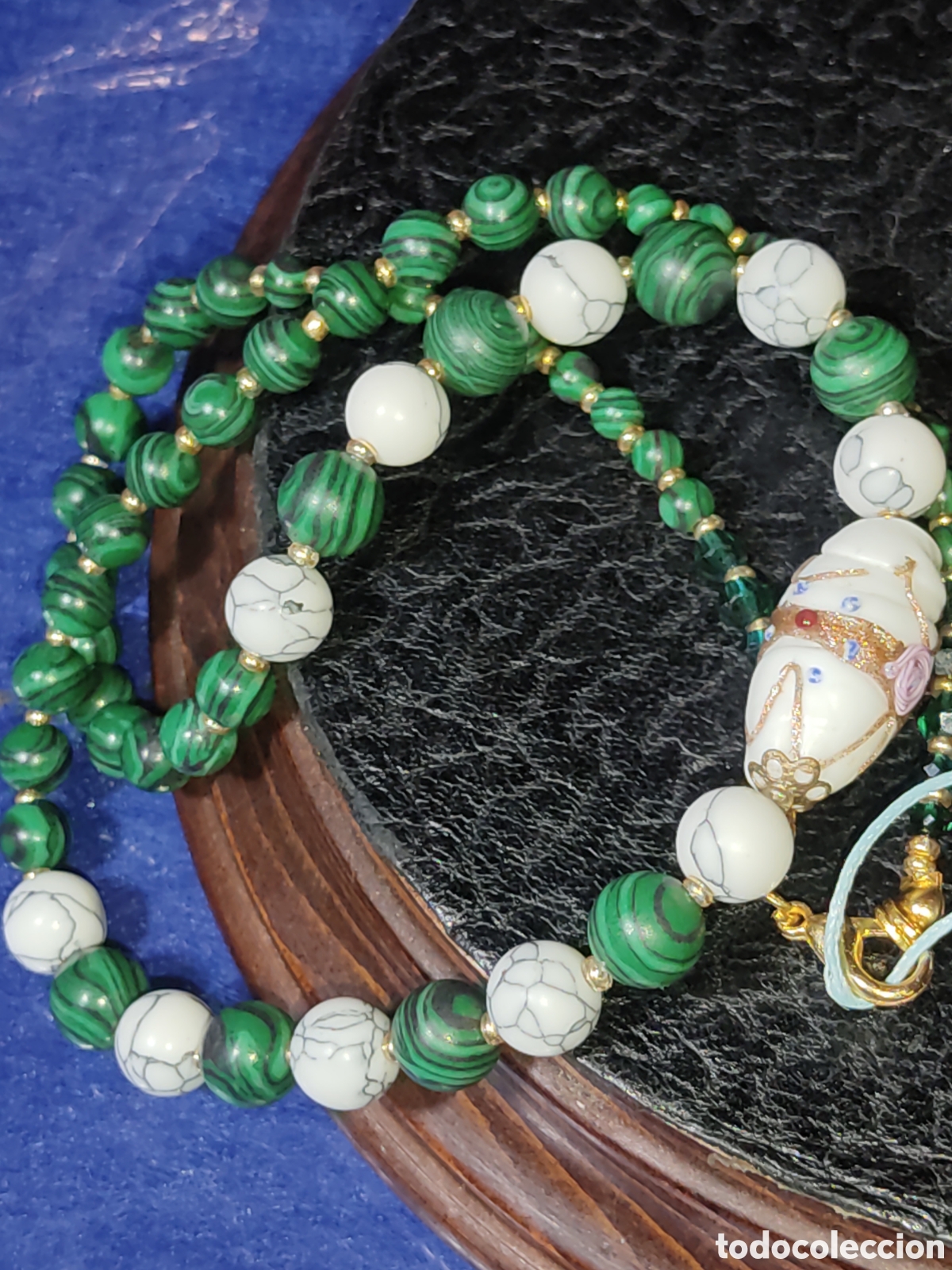 Joyeria: Collar de Malaquita y cristal de Murano. *E* - Foto 6
