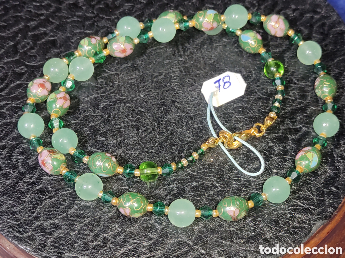 Joyeria: Collar de cloisonne y aventurina. *78* - Foto 2