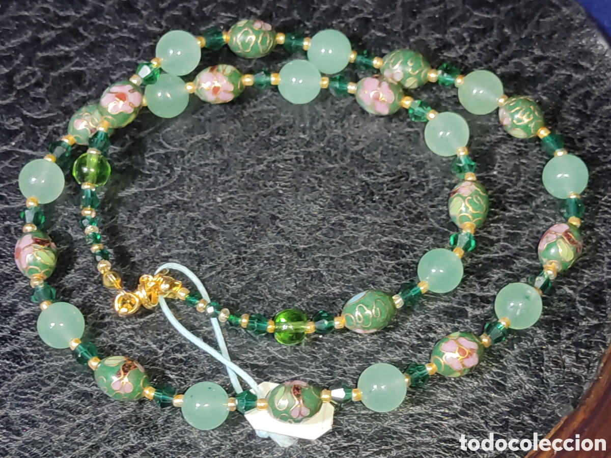 Joyeria: Collar de cloisonne y aventurina. *78* - Foto 6