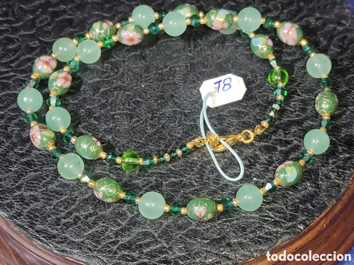 Joyeria: Collar de cloisonne y aventurina. *78* - Foto 1