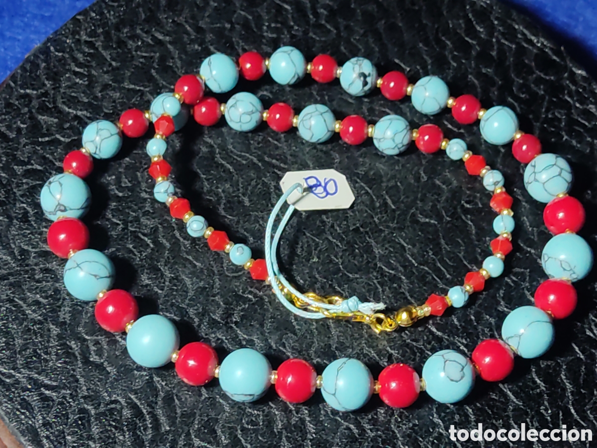 Joyeria: Collar de coral y turquesa. *80* - Foto 2