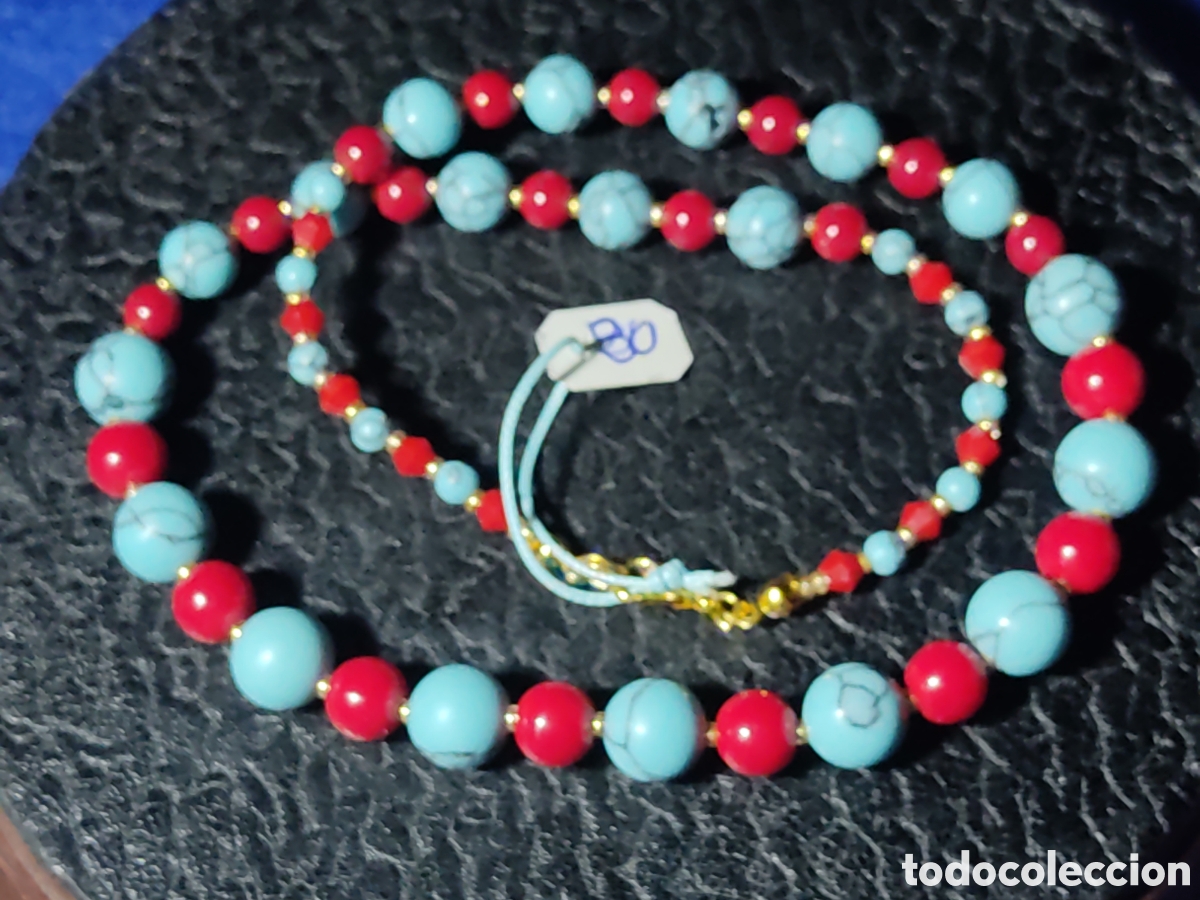 Joyeria: Collar de coral y turquesa. *80* - Foto 4