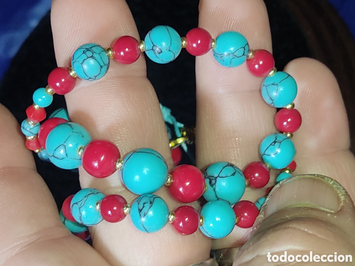 Joyeria: Collar de coral y turquesa. *80* - Foto 7