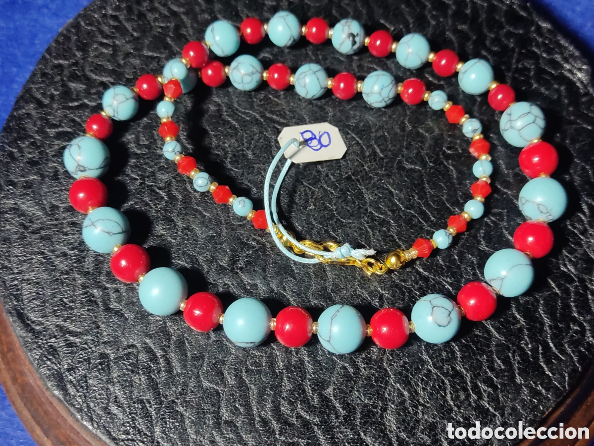 Joyeria: Collar de coral y turquesa. *80* - Foto 1