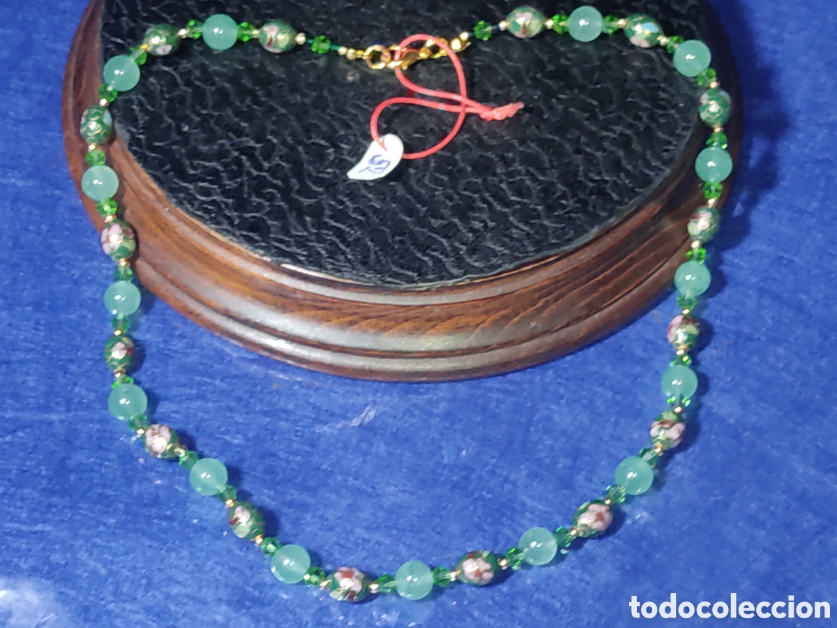Joyeria: Collar de cloisonne y aventurina. *52* - Foto 4
