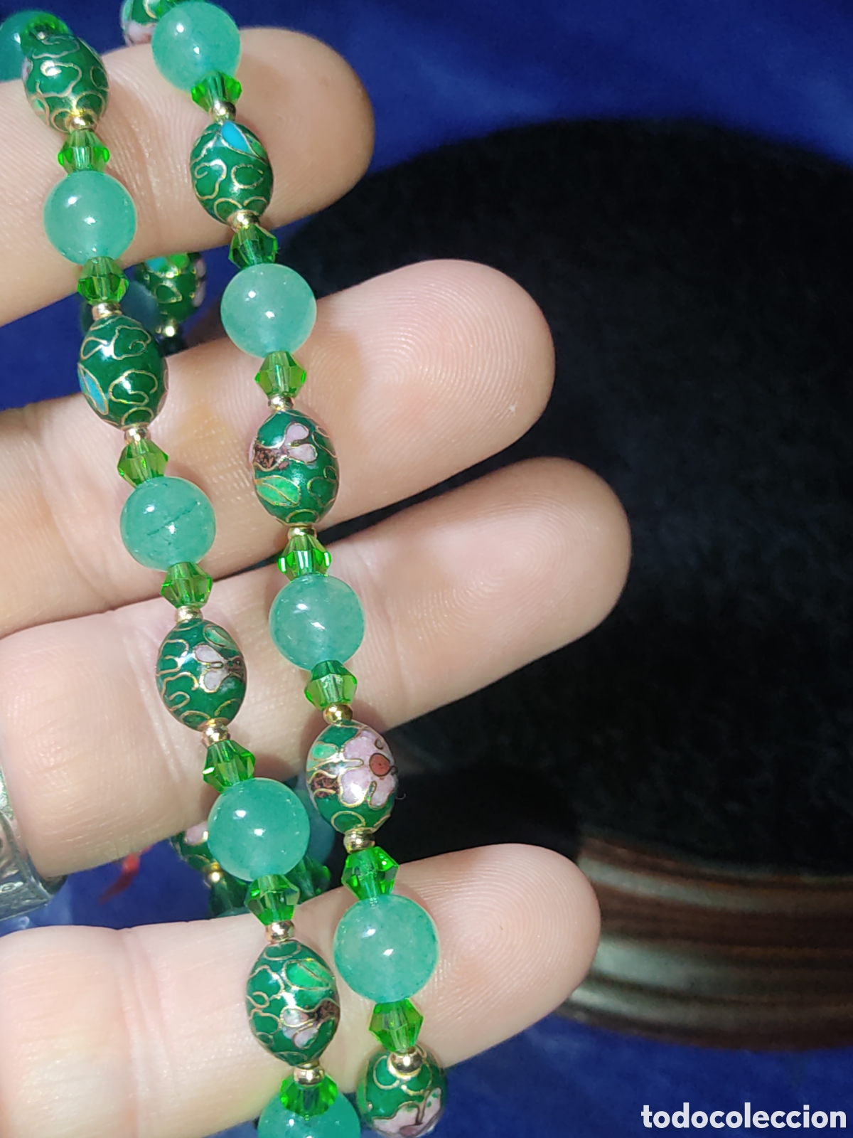 Joyeria: Collar de cloisonne y aventurina. *52* - Foto 7