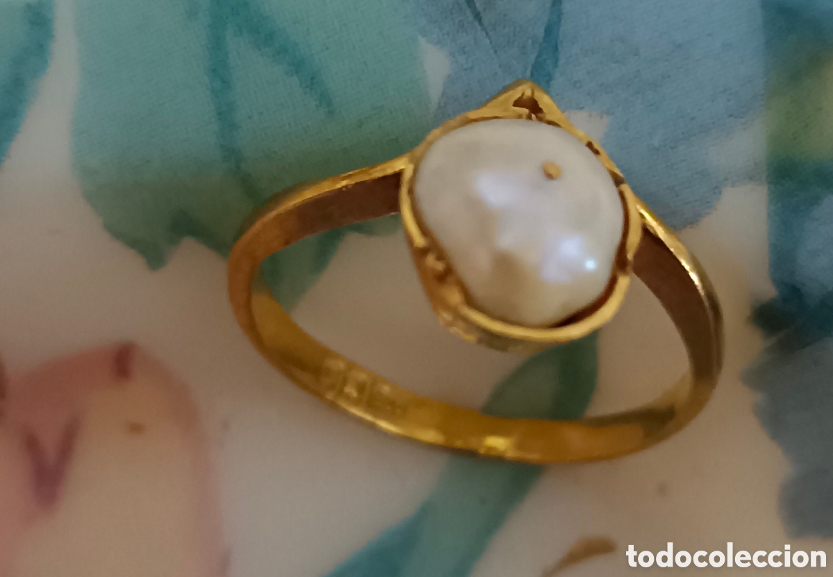 Joyeria: Anillo de oro 22 k con la perla - Foto 4