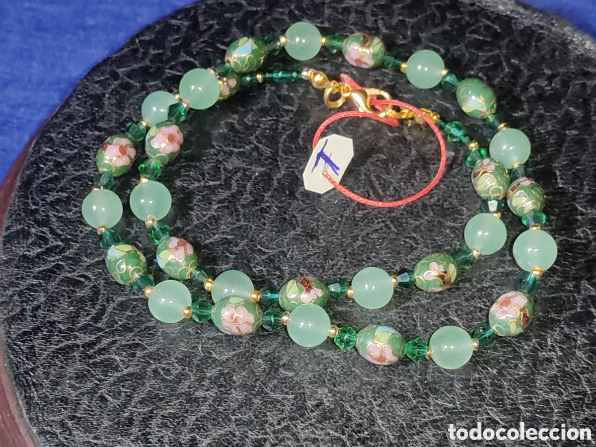 Joyeria: Collar de cloisonne y aventurina. *7* - Foto 2