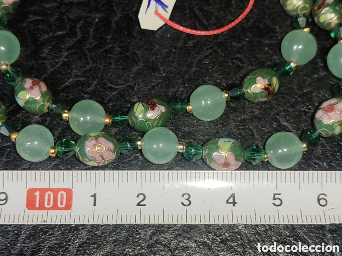 Joyeria: Collar de cloisonne y aventurina. *7* - Foto 3