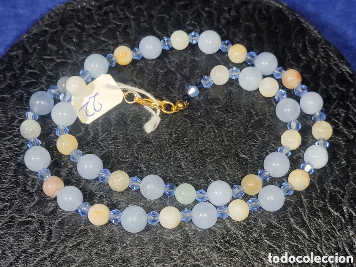 Joyeria: Collar de calcedonia Azul y Amazonita. *22* - Foto 2