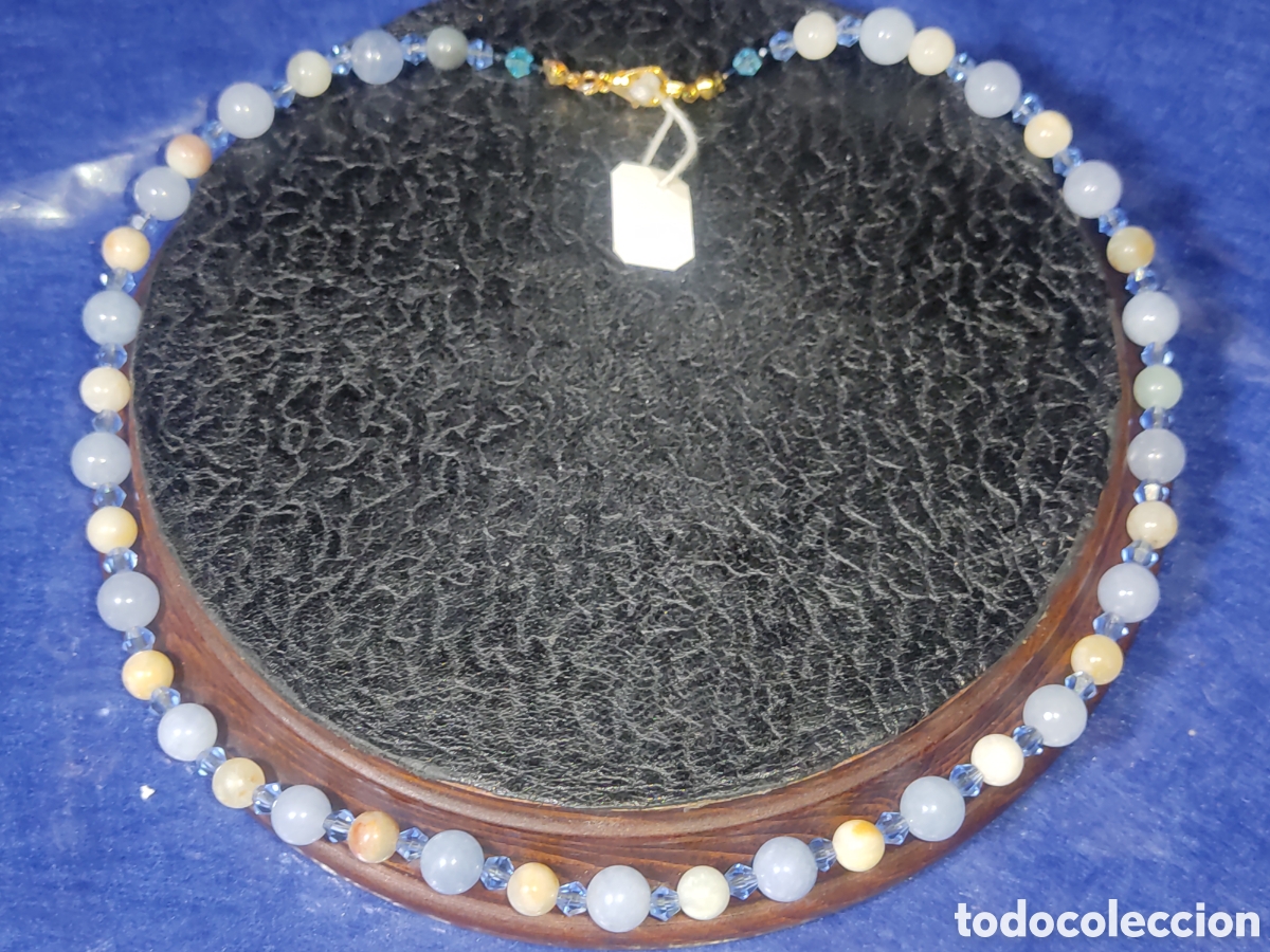 Joyeria: Collar de calcedonia Azul y Amazonita. *22* - Foto 3