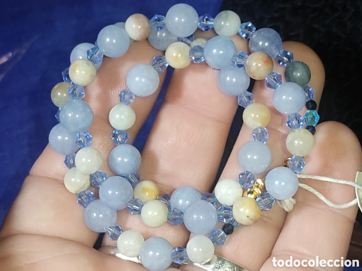 Joyeria: Collar de calcedonia Azul y Amazonita. *22* - Foto 6
