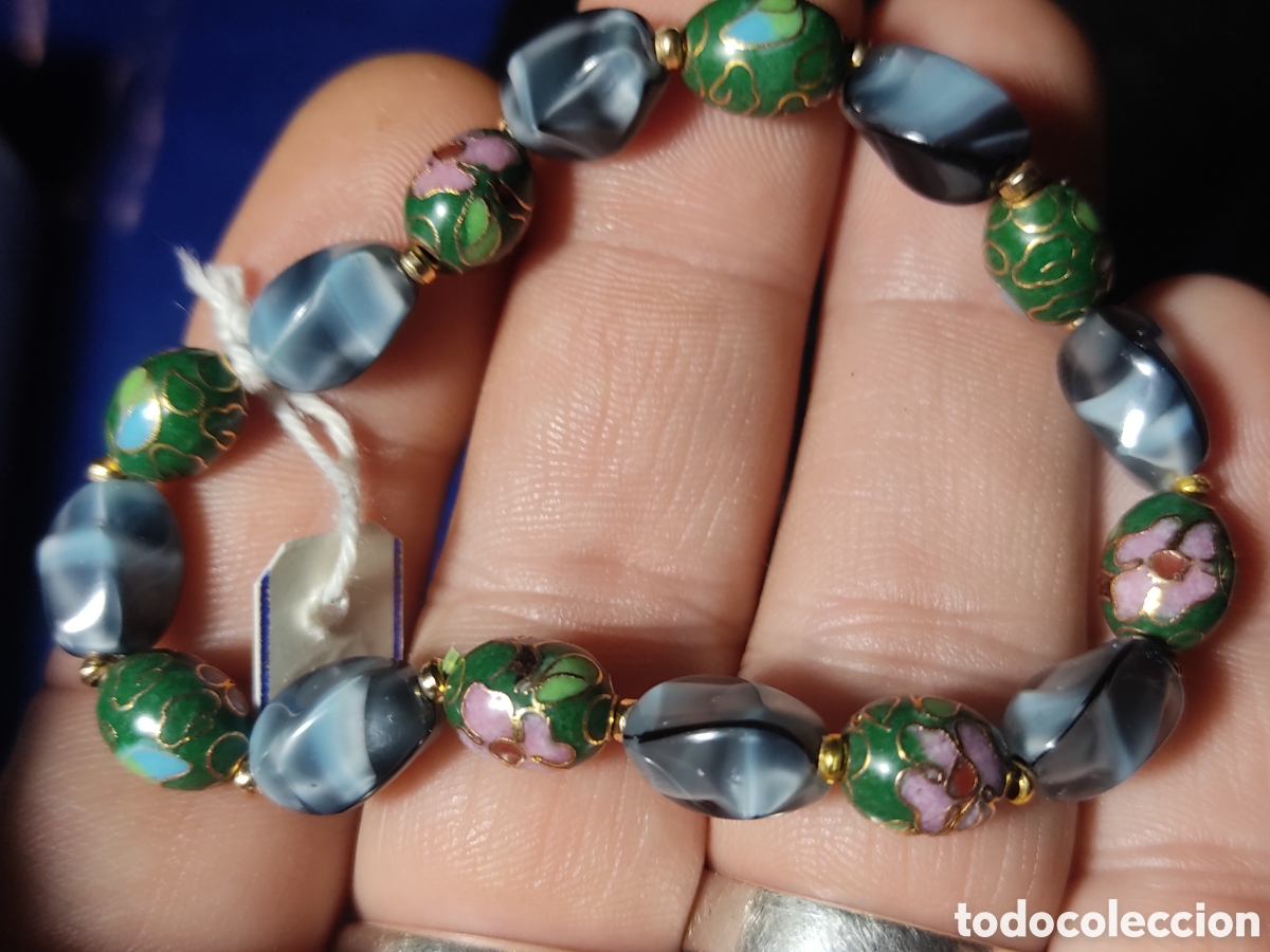 Joyeria: Pulsera cloisonne y cristal de Murano. *6* - Foto 2