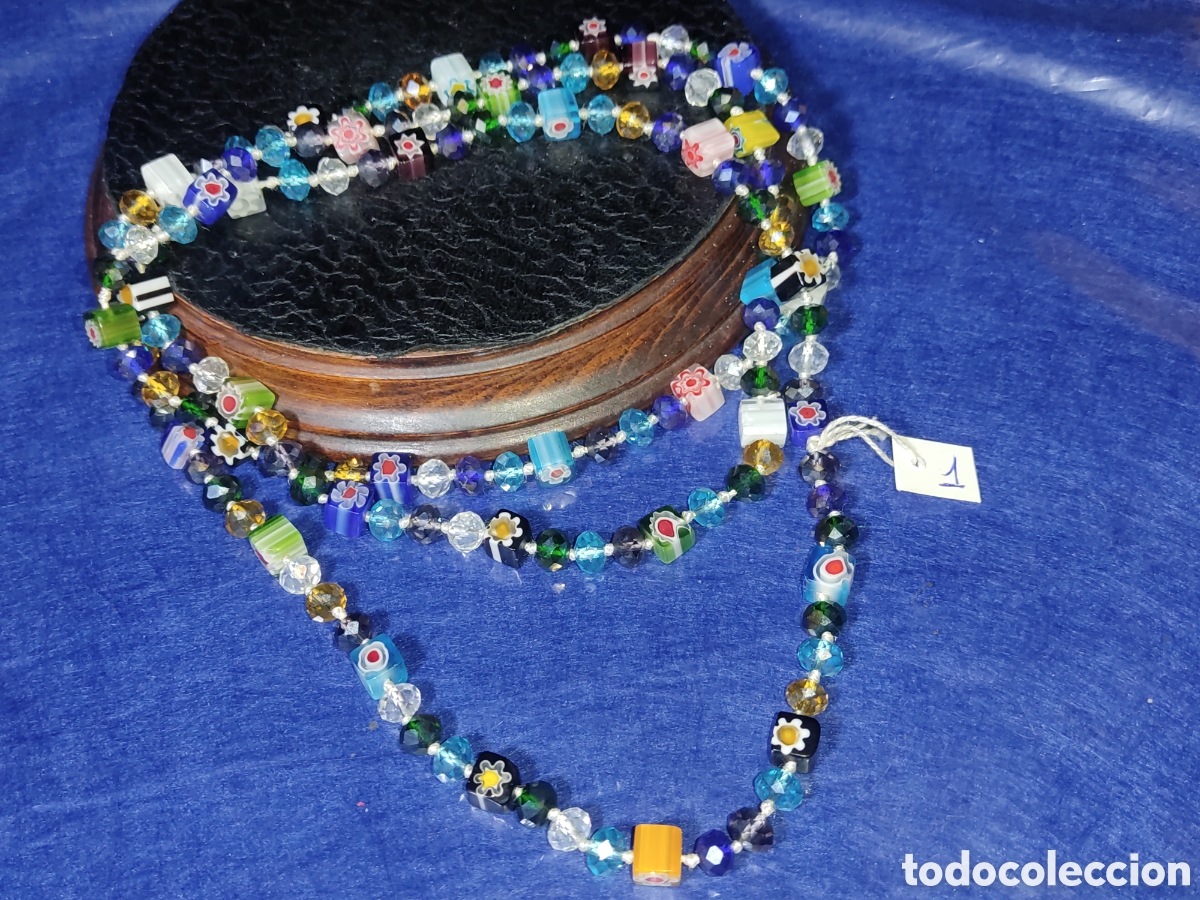 Joyeria: Collar largo de cristal de Murano & Millafiori. *1* - Foto 2