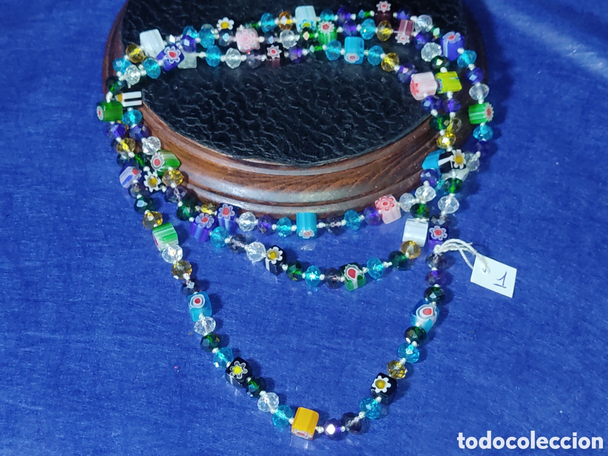 Joyeria: Collar largo de cristal de Murano & Millafiori. *1* - Foto 1