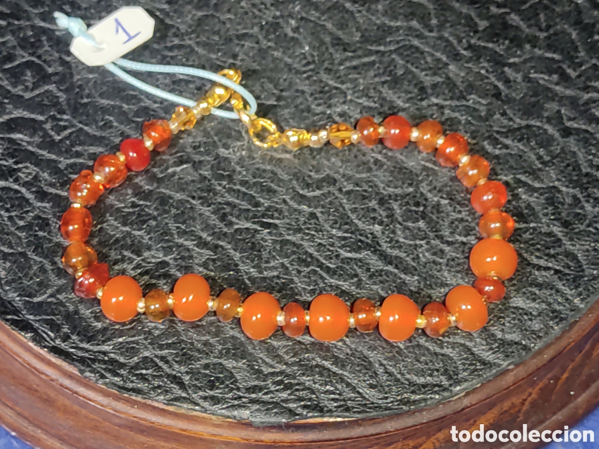 Joyeria: Pulsera de cristal de Murano color &aacute;mbar. *1* - Foto 1