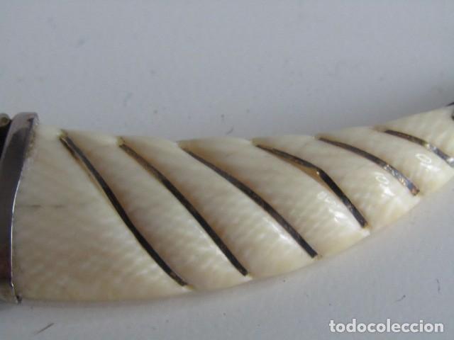 Joyeria: PRECIOSA GARGANTILLA EN MARFIL, PLATA E HILO DE ORO - Foto 3