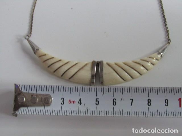Joyeria: PRECIOSA GARGANTILLA EN MARFIL, PLATA E HILO DE ORO - Foto 4