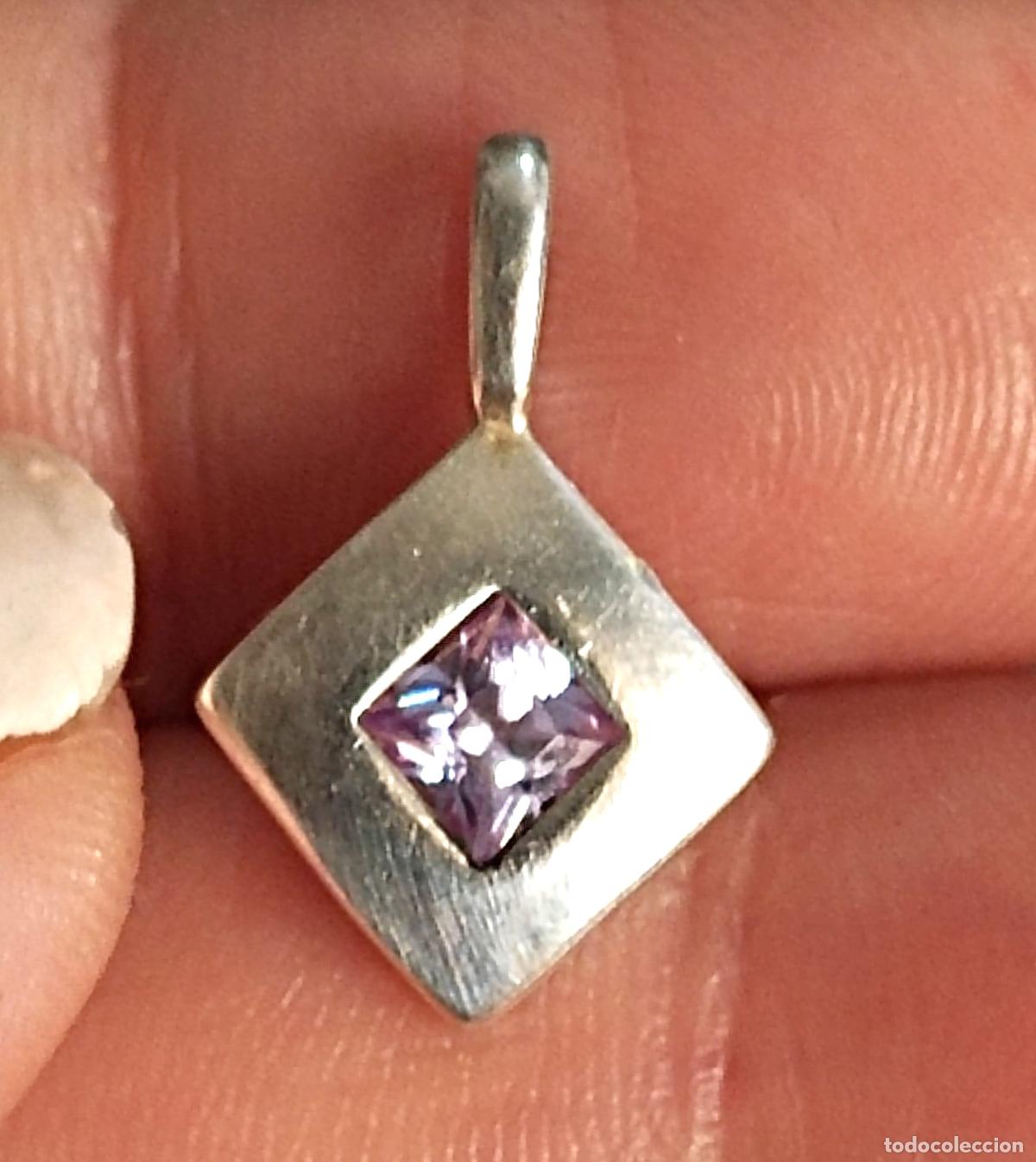 Joyeria: Colgante de plata de ley con circonita. - Foto 1
