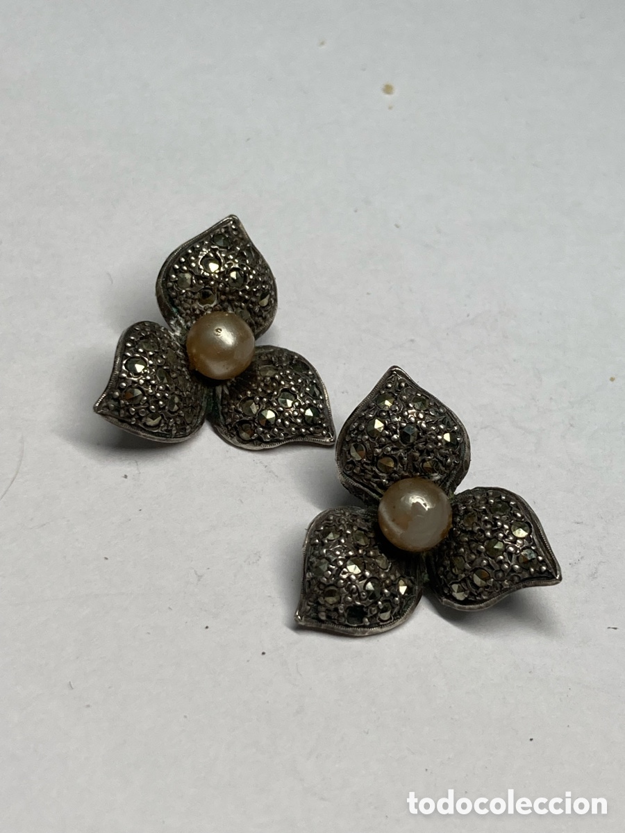Joyeria: Pendientes de plata marquesitas y perla / P262 - Foto 1