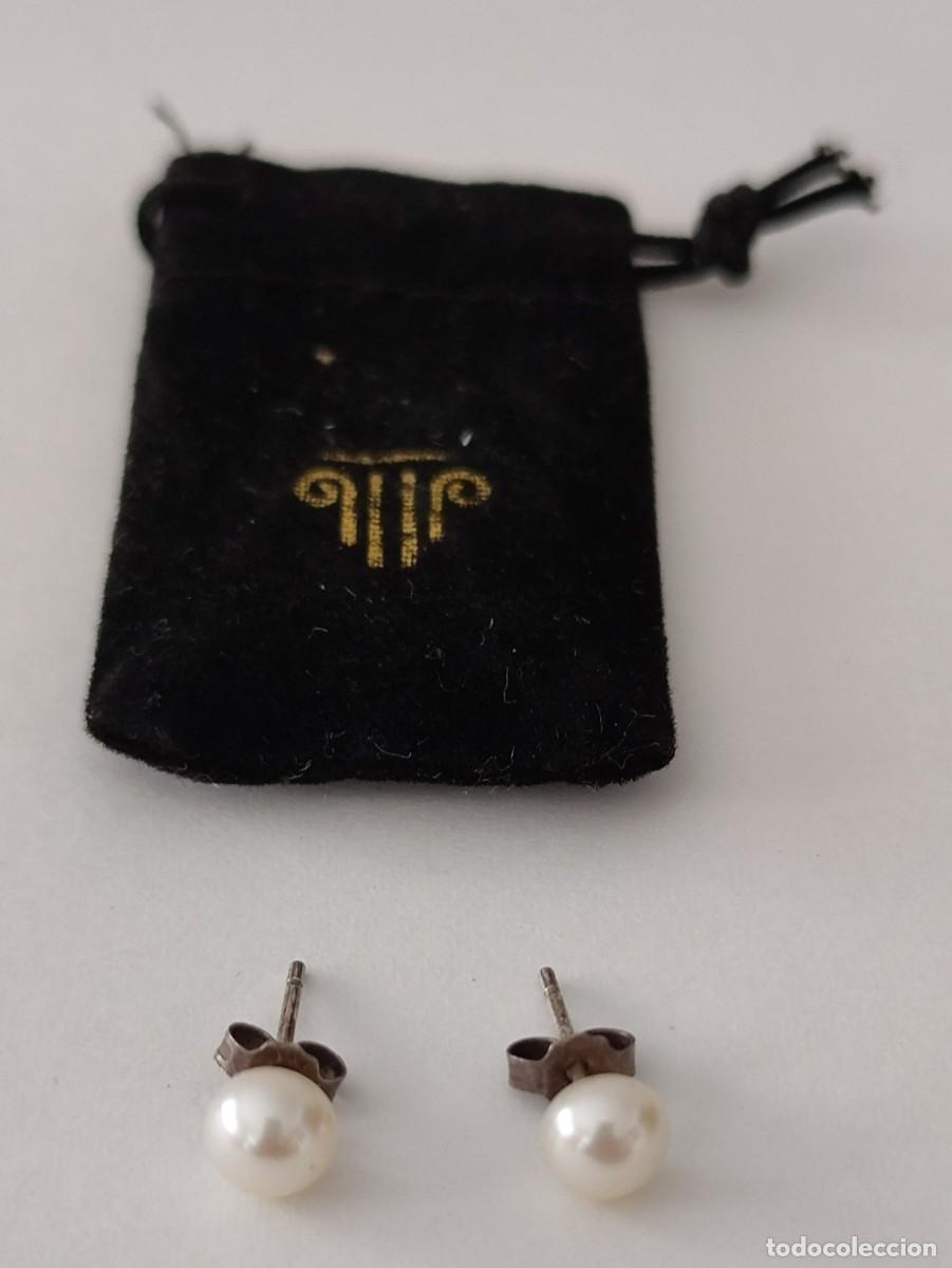 Joyeria: Pendientes de perla y plata. Perla cultivada. - Foto 1