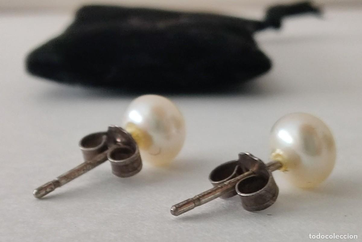 Joyeria: Pendientes de perla y plata. Perla cultivada. - Foto 4