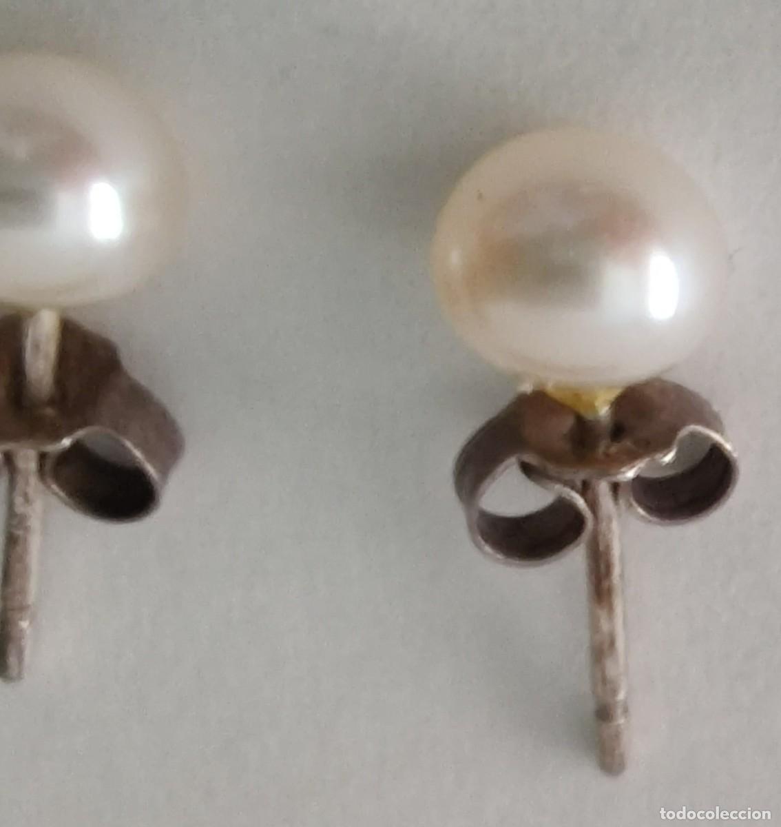Joyeria: Pendientes de perla y plata. Perla cultivada. - Foto 8
