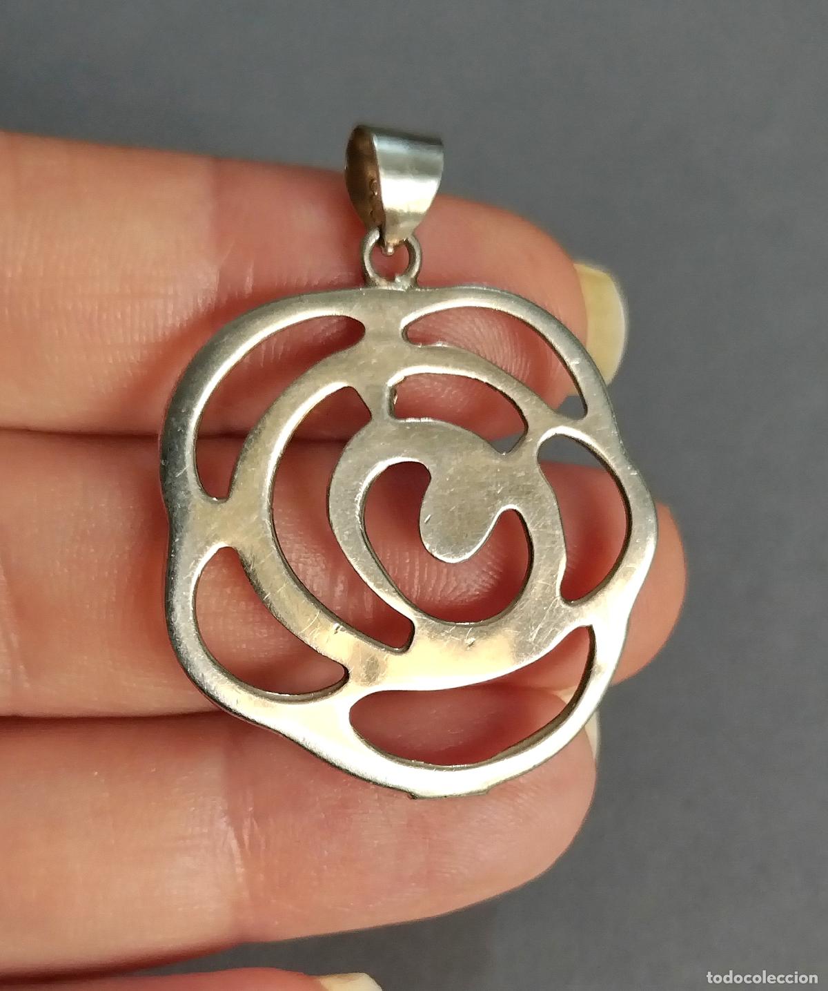 Joyeria: Colgante de plata de ley, flor. - Foto 1