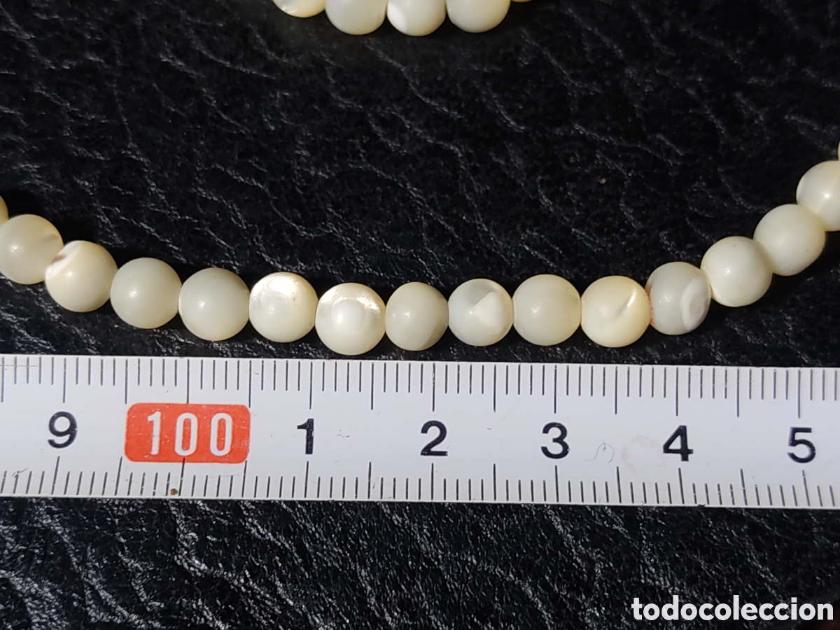 Joyeria: Collar de bolas de n&aacute;car.A&ntilde;os 60. *9* - Foto 5