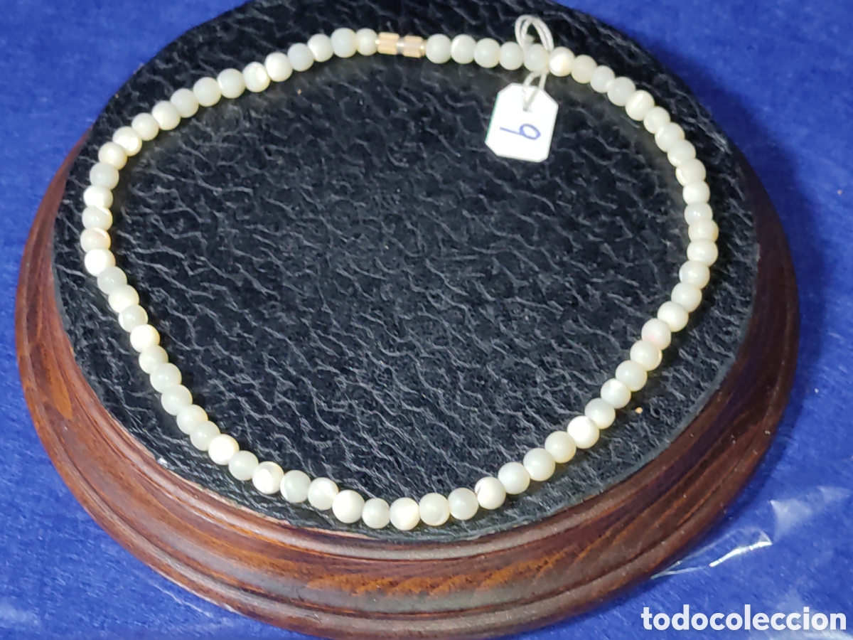 Joyeria: Collar de bolas de n&aacute;car.A&ntilde;os 60. *9* - Foto 1