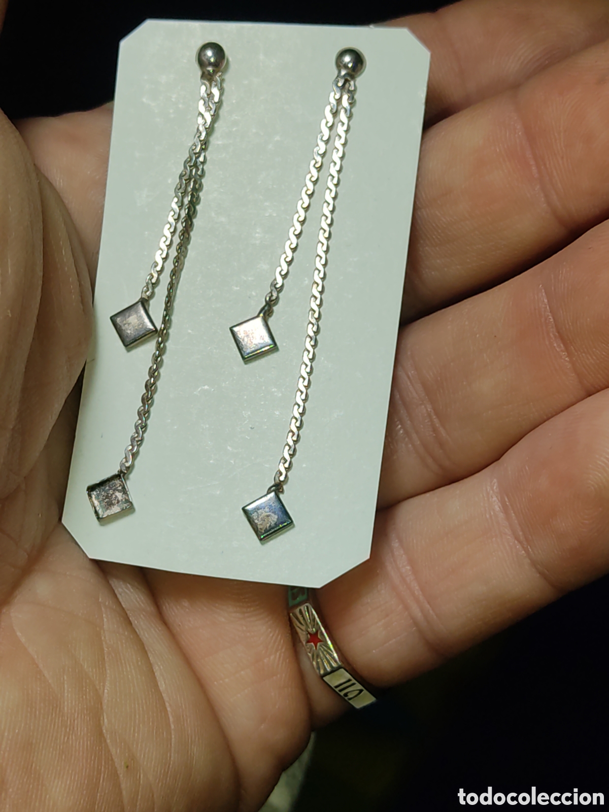 Joyeria: Pendientes largos de plata 925.Vintage. - Foto 2