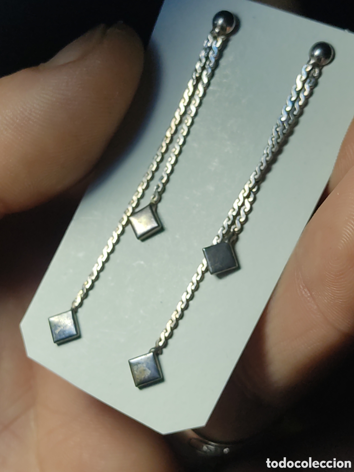 Joyeria: Pendientes largos de plata 925.Vintage. - Foto 5