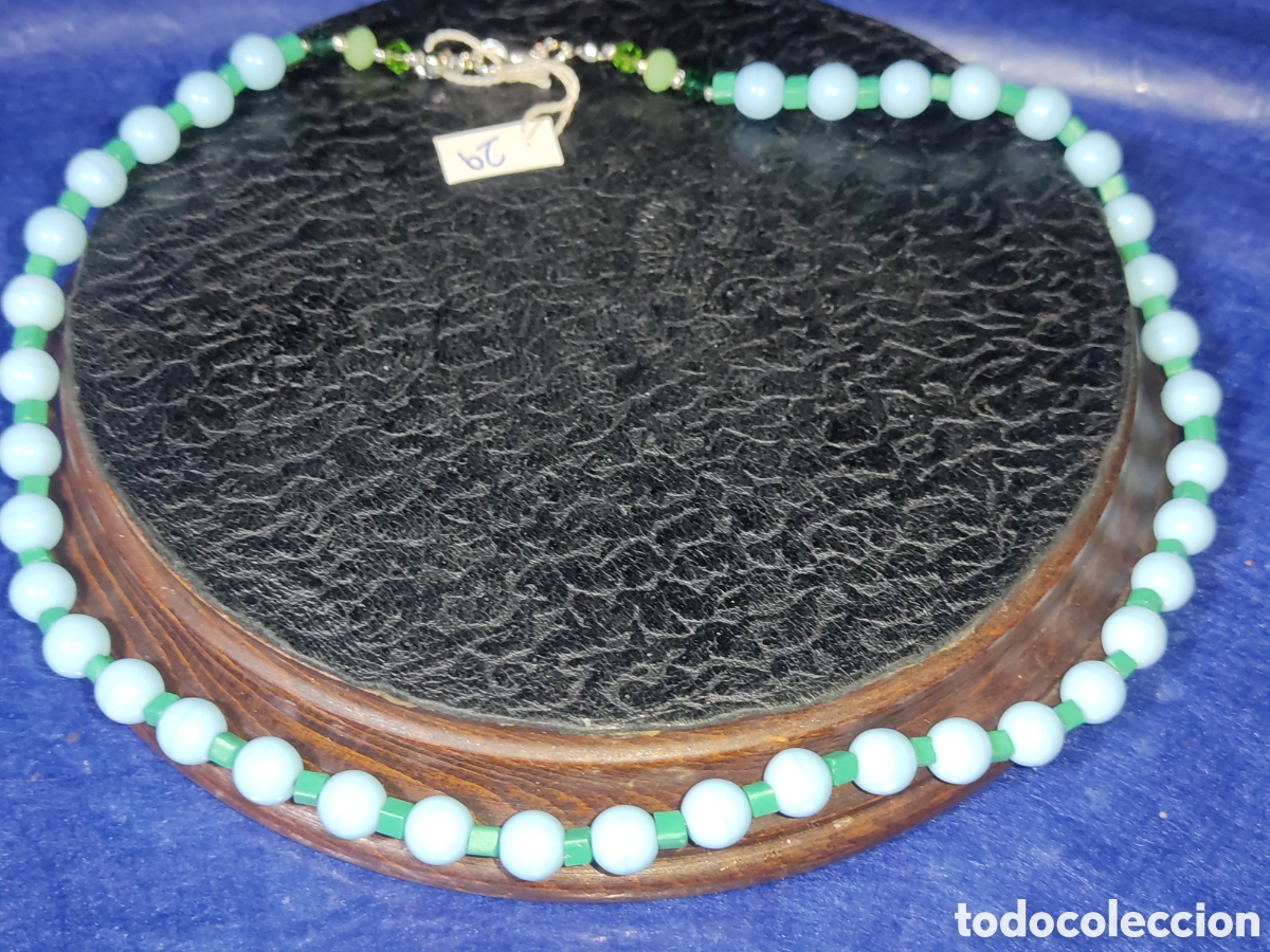 Joyeria: Collar de cristal de Murano azul celeste. *29* - Foto 3