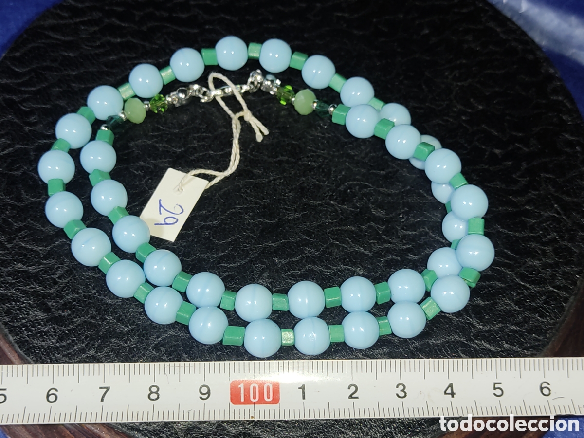 Joyeria: Collar de cristal de Murano azul celeste. *29* - Foto 4