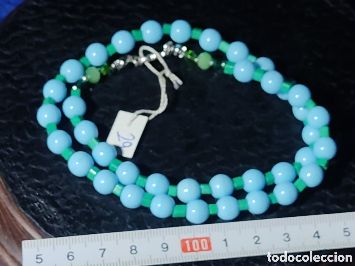 Joyeria: Collar de cristal de Murano azul celeste. *29* - Foto 5