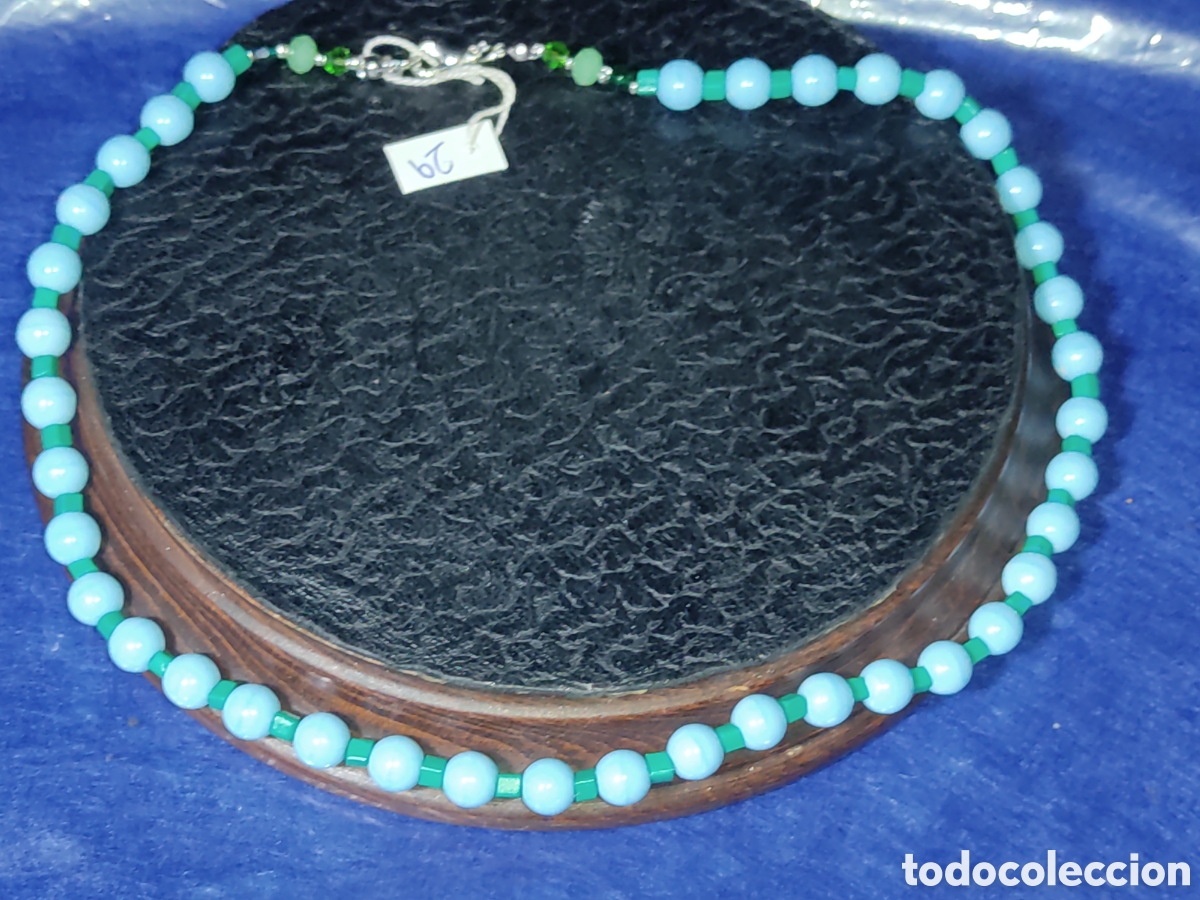Joyeria: Collar de cristal de Murano azul celeste. *29* - Foto 1