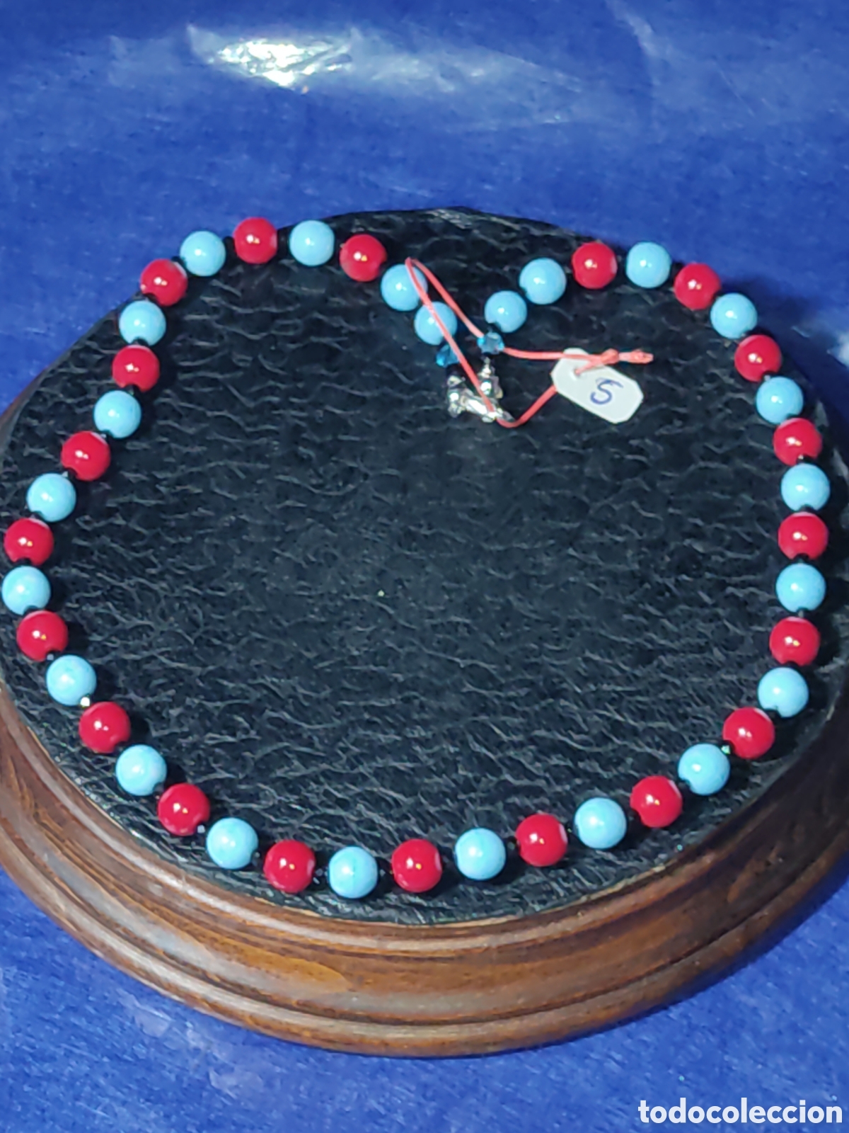 Joyeria: Collar de coral rojo y opalina azul. *S* - Foto 2