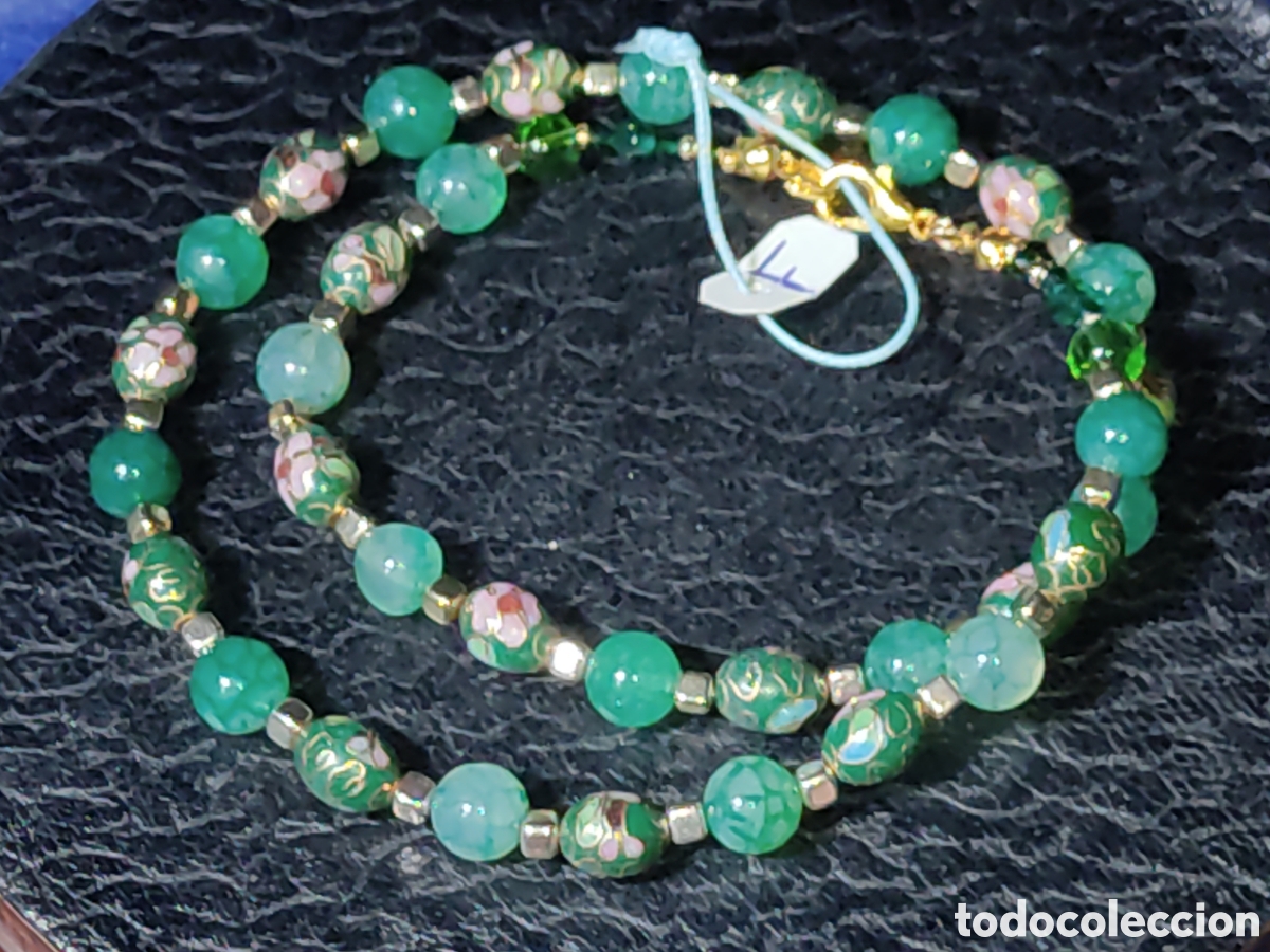 Joyeria: Collar de cloisonne y aventurina. *F* - Foto 2