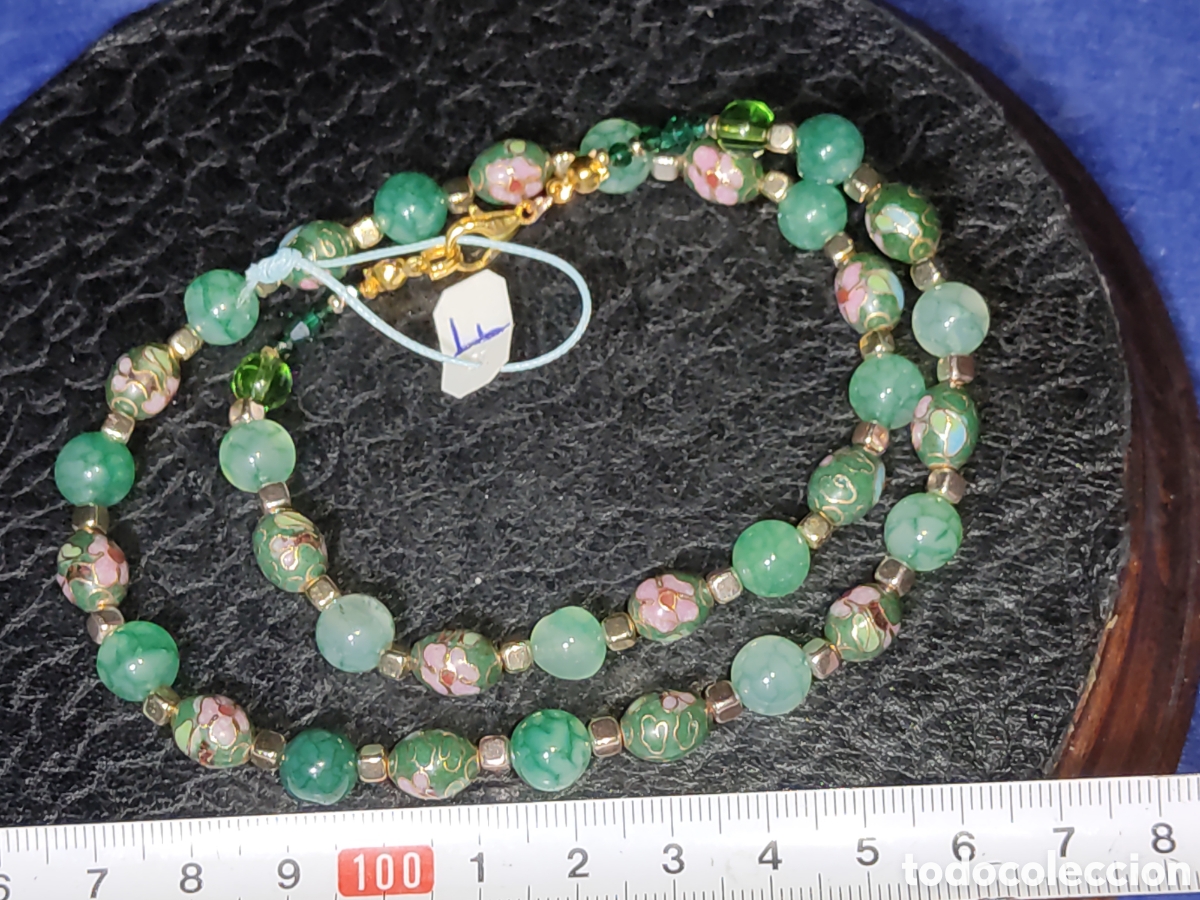 Joyeria: Collar de cloisonne y aventurina. *F* - Foto 3