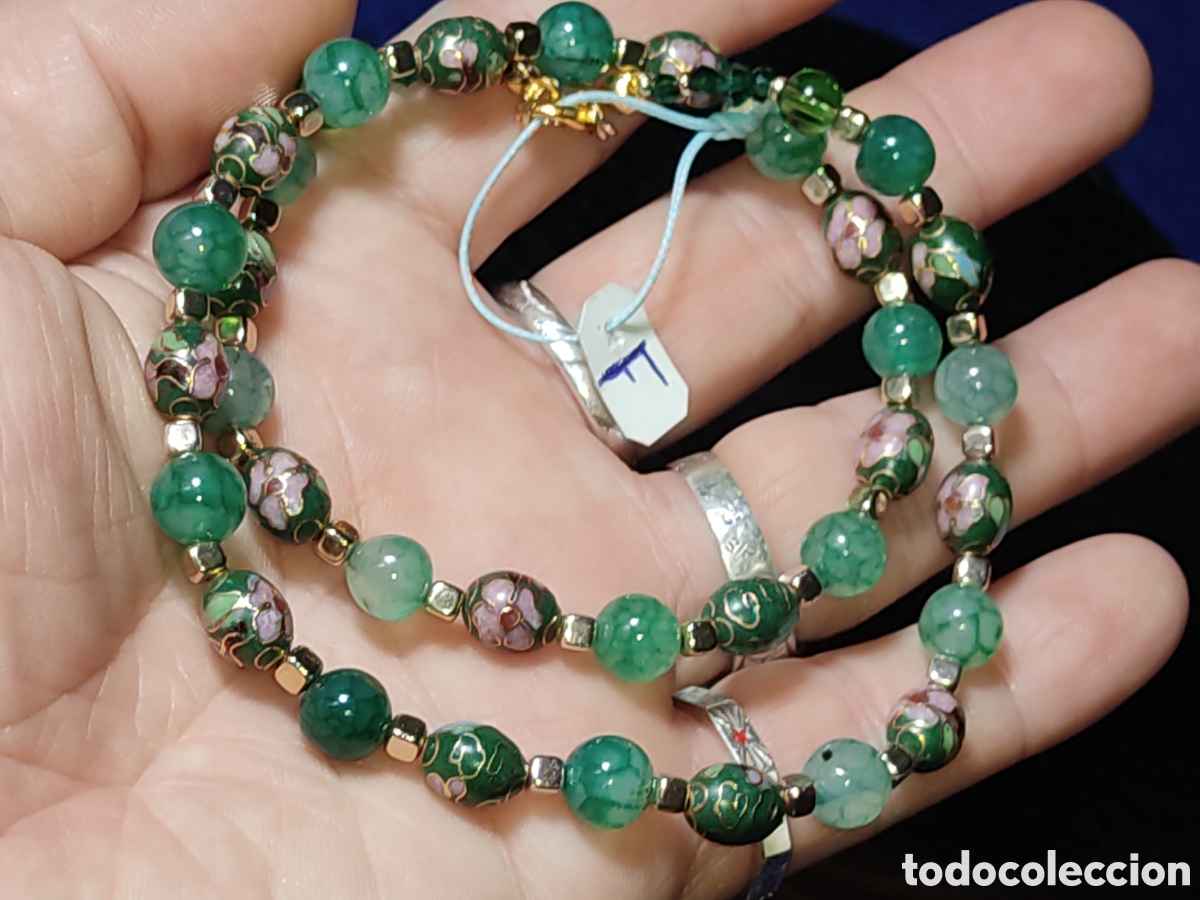 Joyeria: Collar de cloisonne y aventurina. *F* - Foto 4