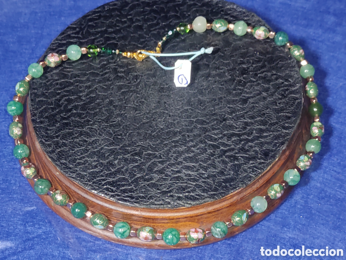 Joyeria: Collar de cloisonne y cuarzo venas de drag&oacute;n. *G* - Foto 2