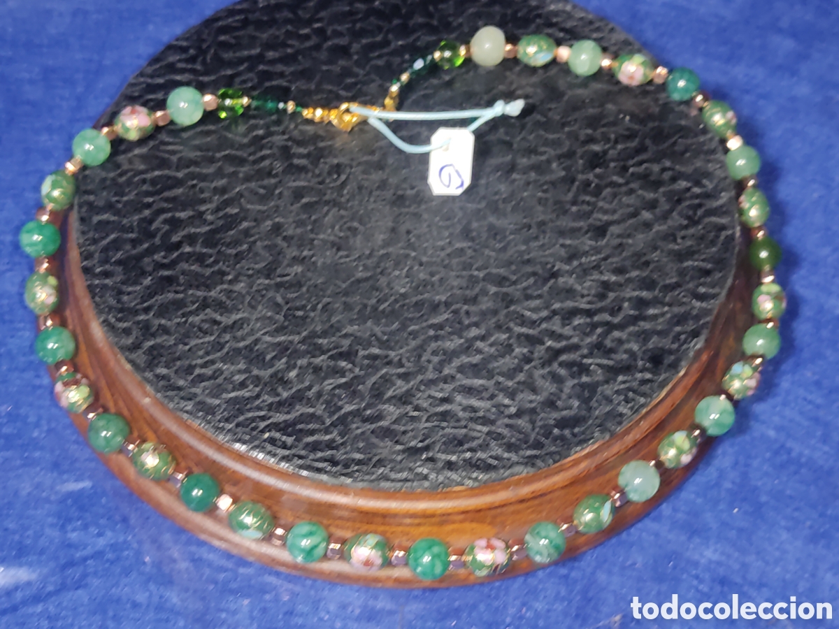 Joyeria: Collar de cloisonne y cuarzo venas de drag&oacute;n. *G* - Foto 1