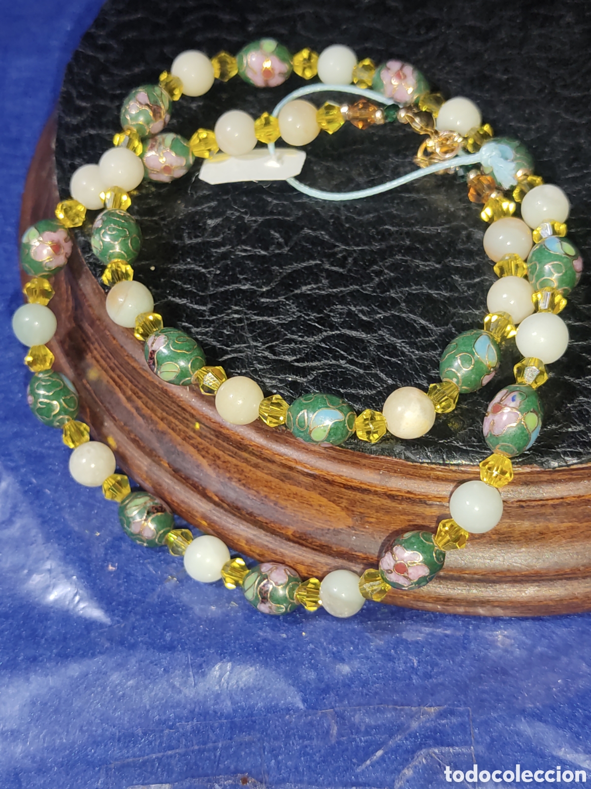 Joyeria: Collar de cloisonne y Amazonita natural. *T* - Foto 6