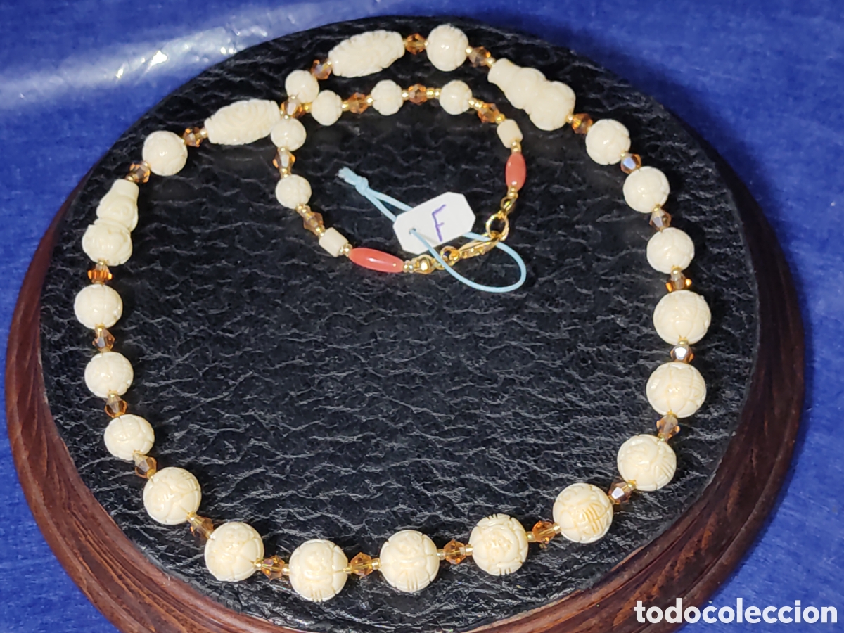 Joyeria: Collar de cinabrio blanco tallado. *F* - Foto 5