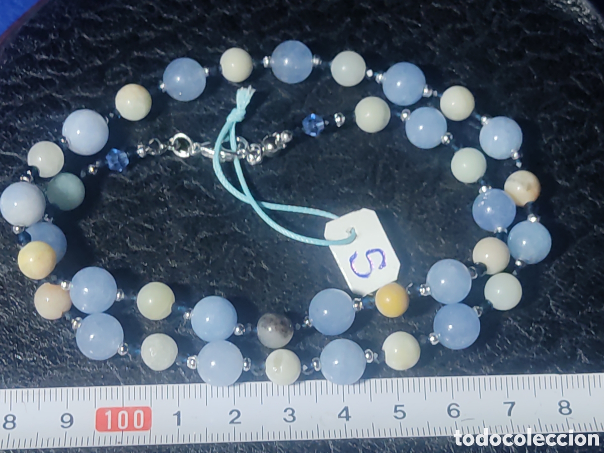 Joyeria: Collar de calcedonia y Amazonita natural. * S* - Foto 4