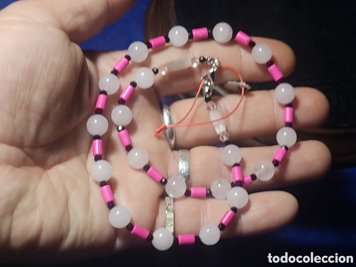 Joyeria: Collar de cuarzo rosa. *P* - Foto 5
