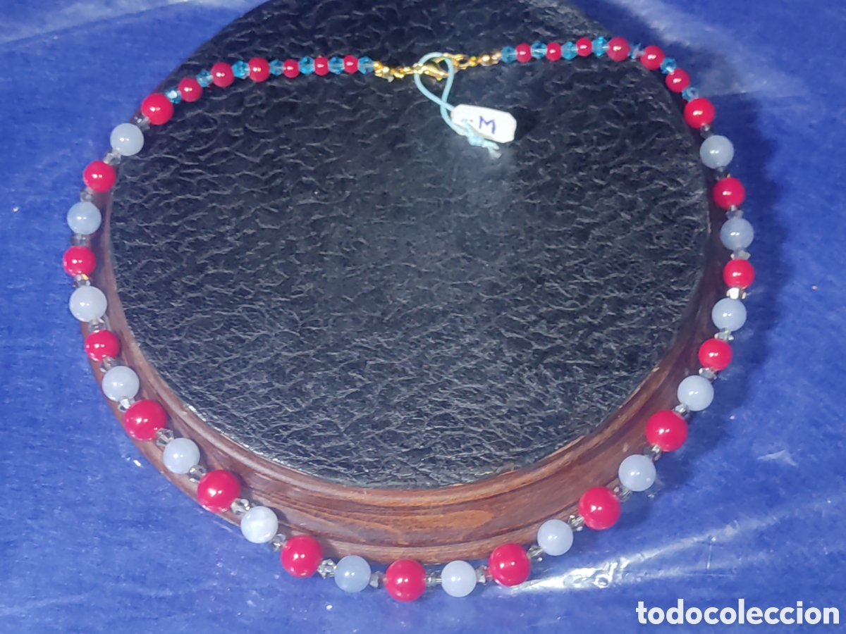 Joyeria: Collar de coral y calcedonia. *M* - Foto 2