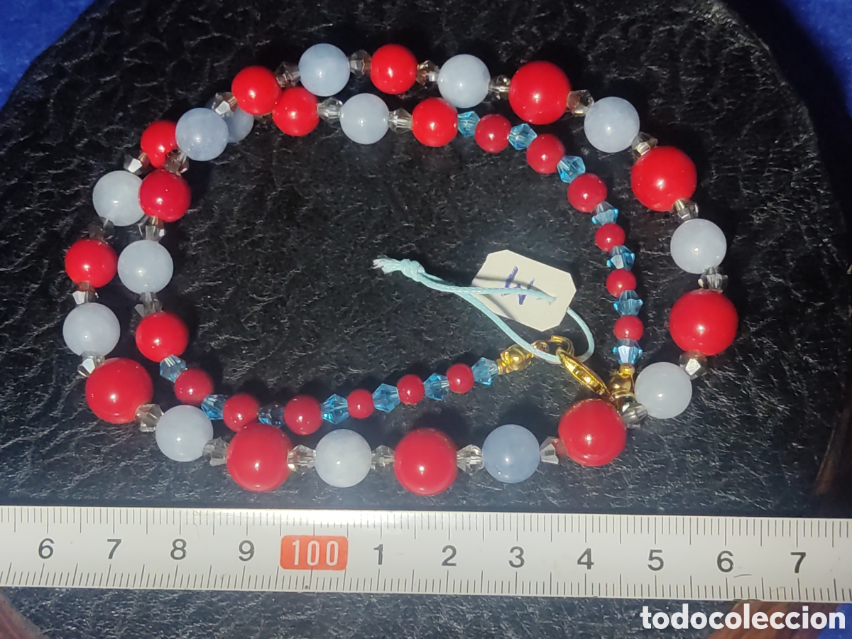 Joyeria: Collar de coral y calcedonia. *M* - Foto 3